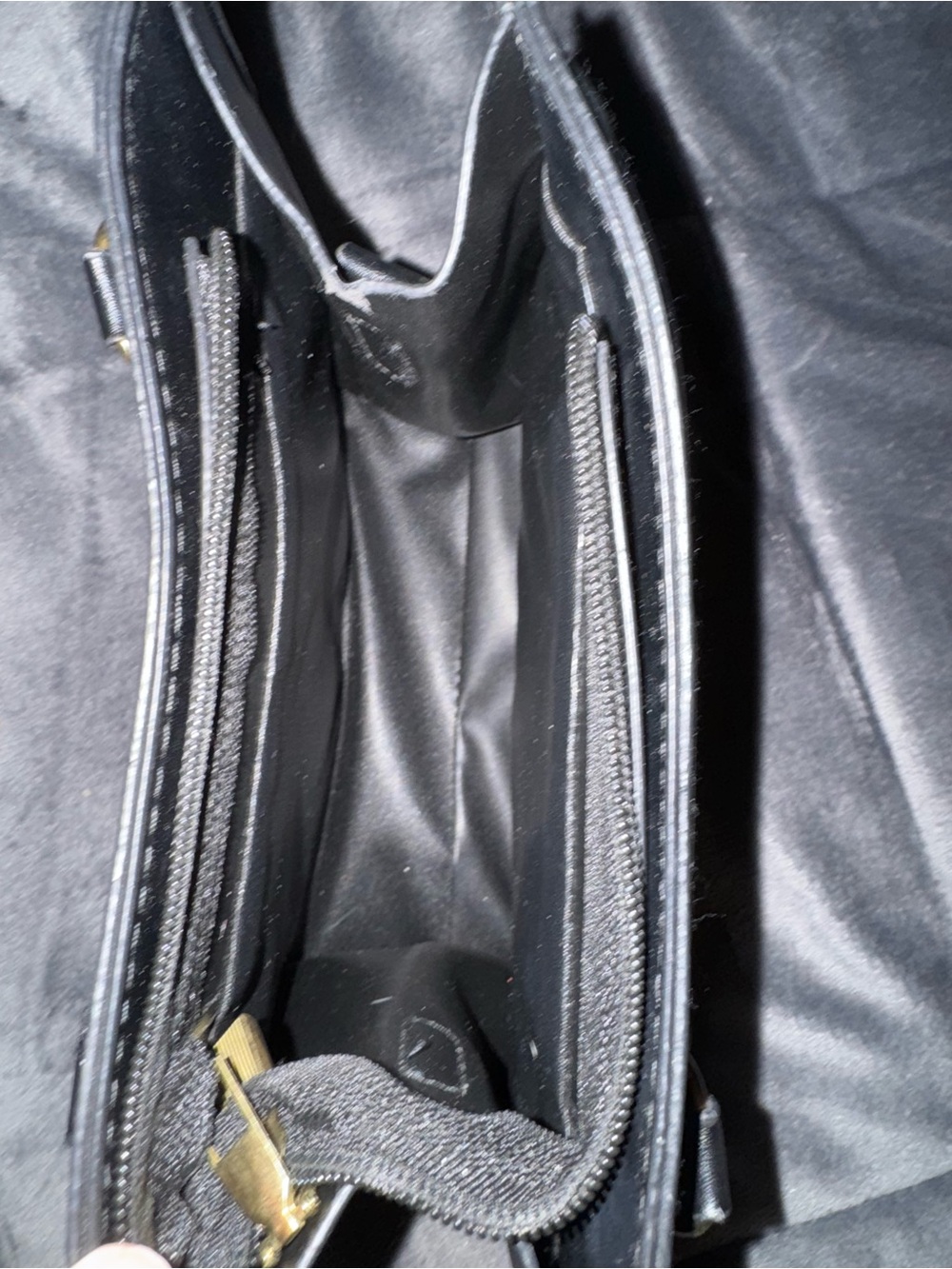 Structured Black Top-Handle Satchel - Picture 7 of 9